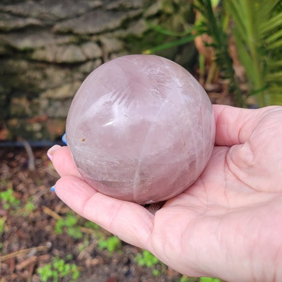 Blue Rose Quartz Sphere - Picture 1 of 5